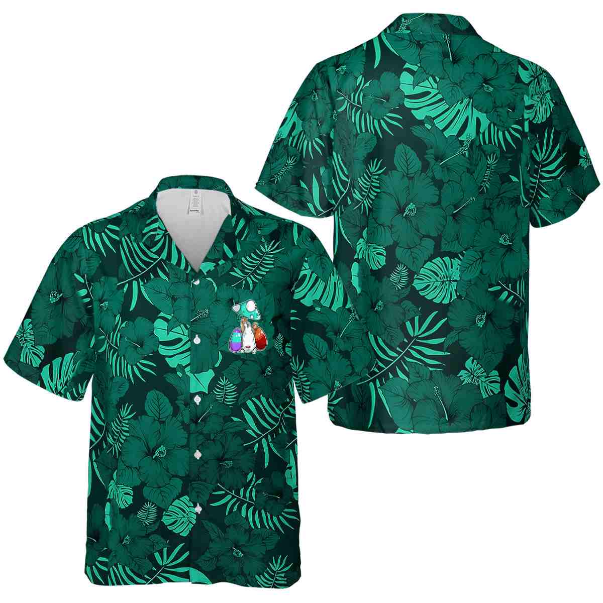 Easter Monochrome Floral Hawaiian Shirt Premium grade Easter Monochrome Floral Hawaiian Shirt Premium grade