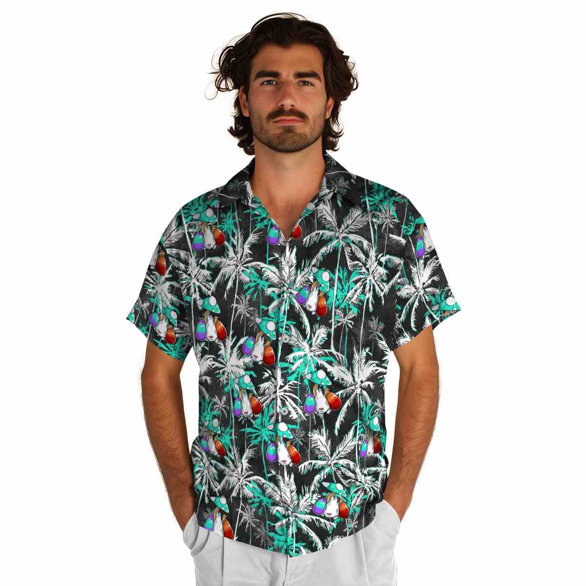 Easter Palm Themed Hawaiian Shirt New Arrival Easter Palm Themed Hawaiian Shirt New Arrival