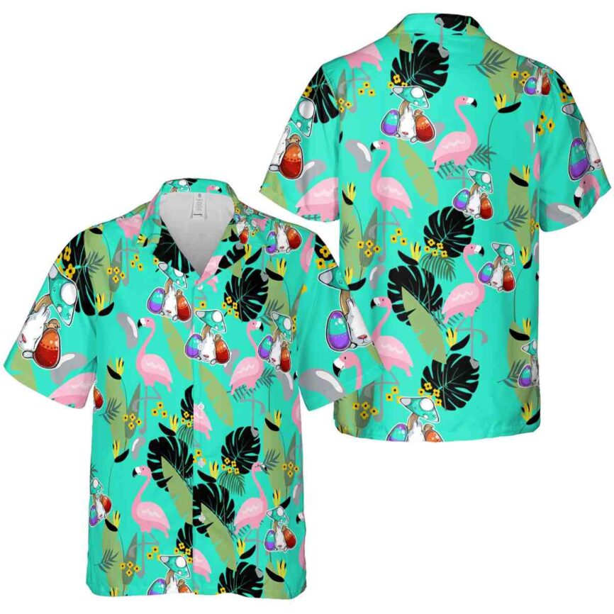 Easter Pink Flamingo Hawaiian Shirt Premium grade