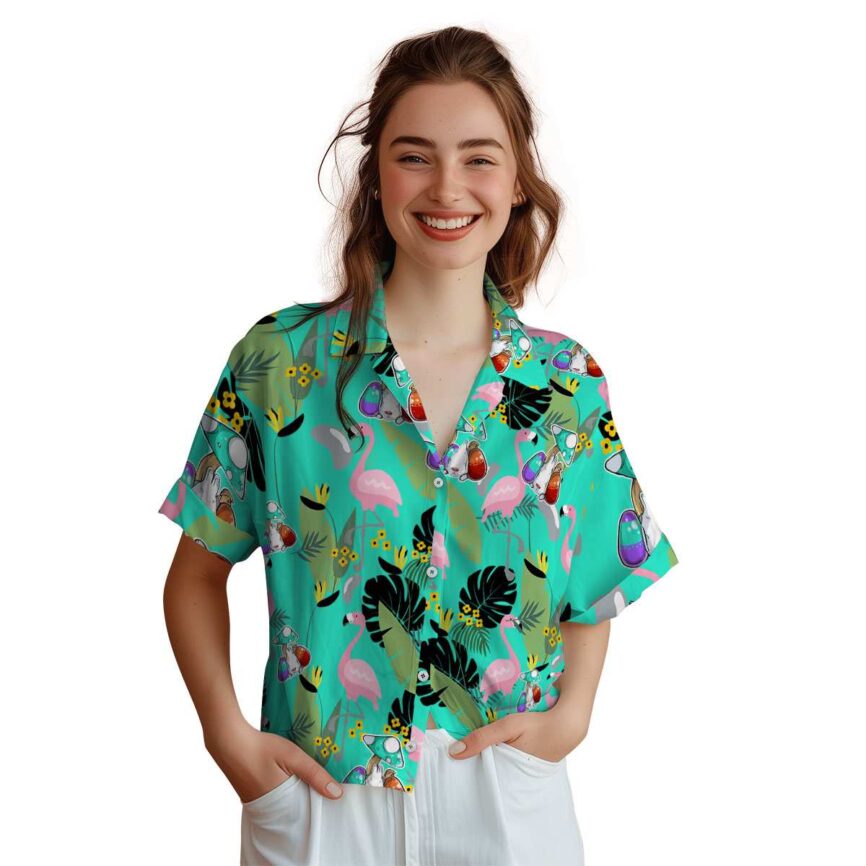 Easter Pink Flamingo Hawaiian Shirt Top rated
