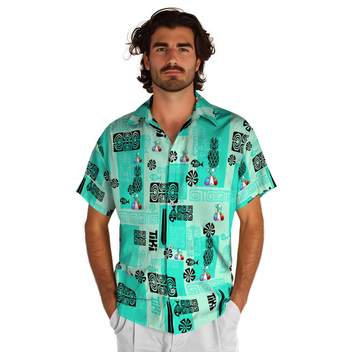 Easter Tiki Motifs Hawaiian Shirt New Arrival Easter Tiki Motifs Hawaiian Shirt New Arrival