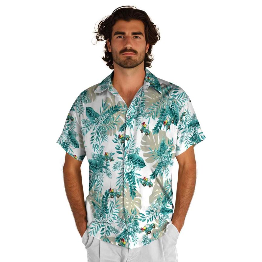 Easter Tropical Fronds Hawaiian Shirt New Arrival