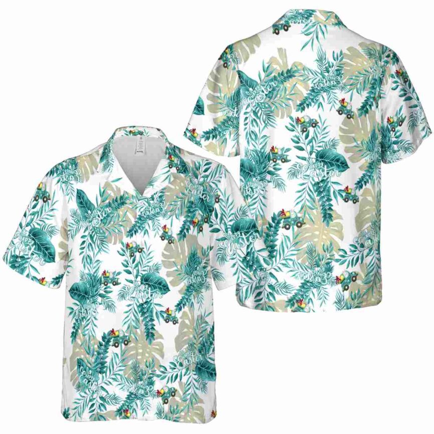 Easter Tropical Fronds Hawaiian Shirt Premium grade