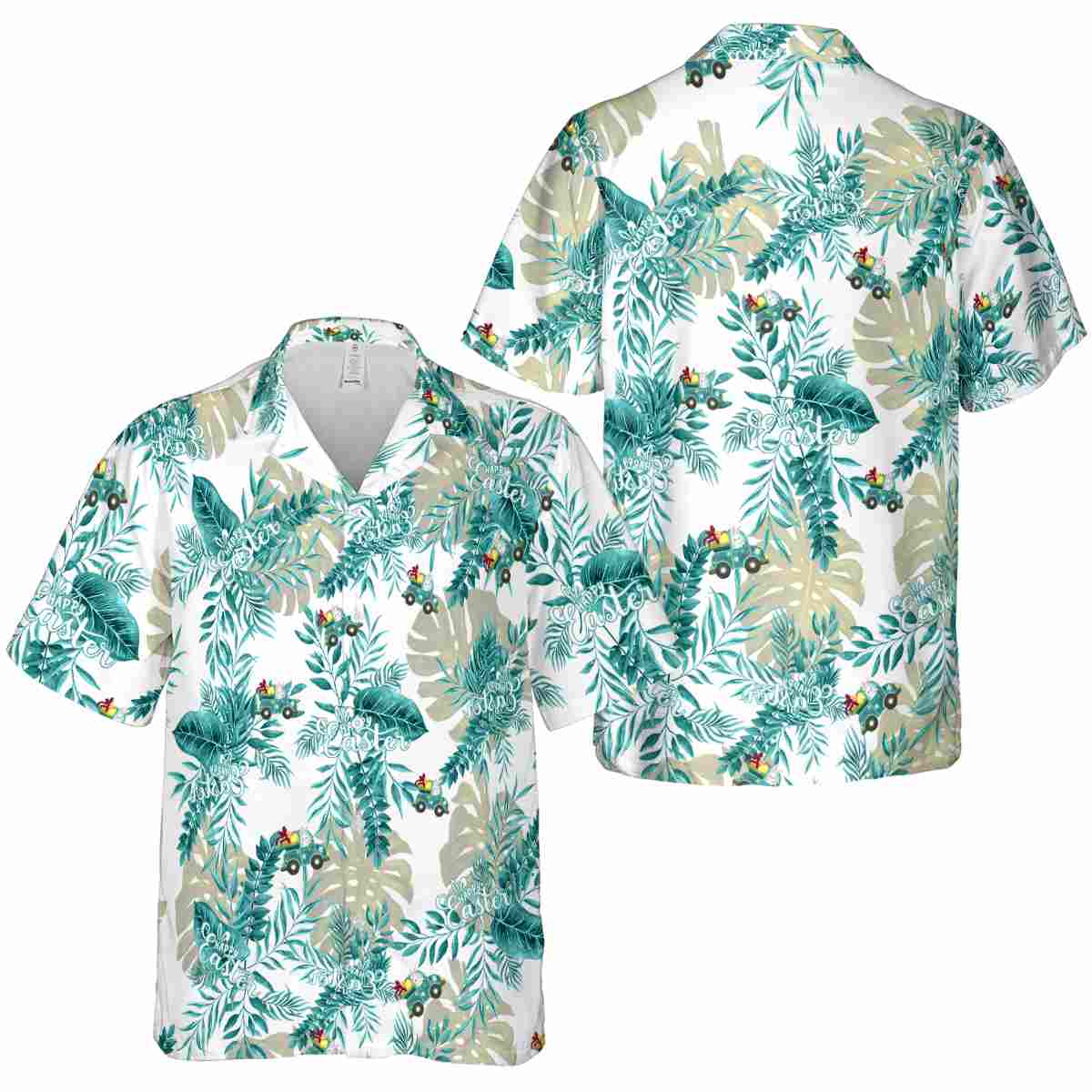 Easter Tropical Fronds Hawaiian Shirt Premium grade Easter Tropical Fronds Hawaiian Shirt Premium grade