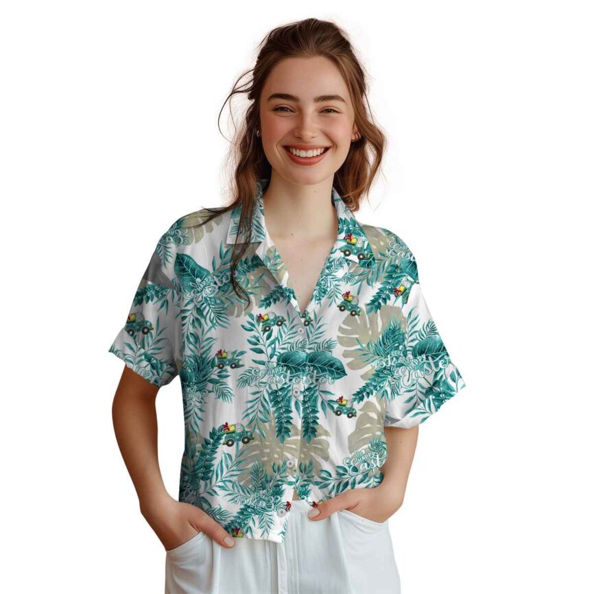 Easter Tropical Fronds Hawaiian Shirt Top rated