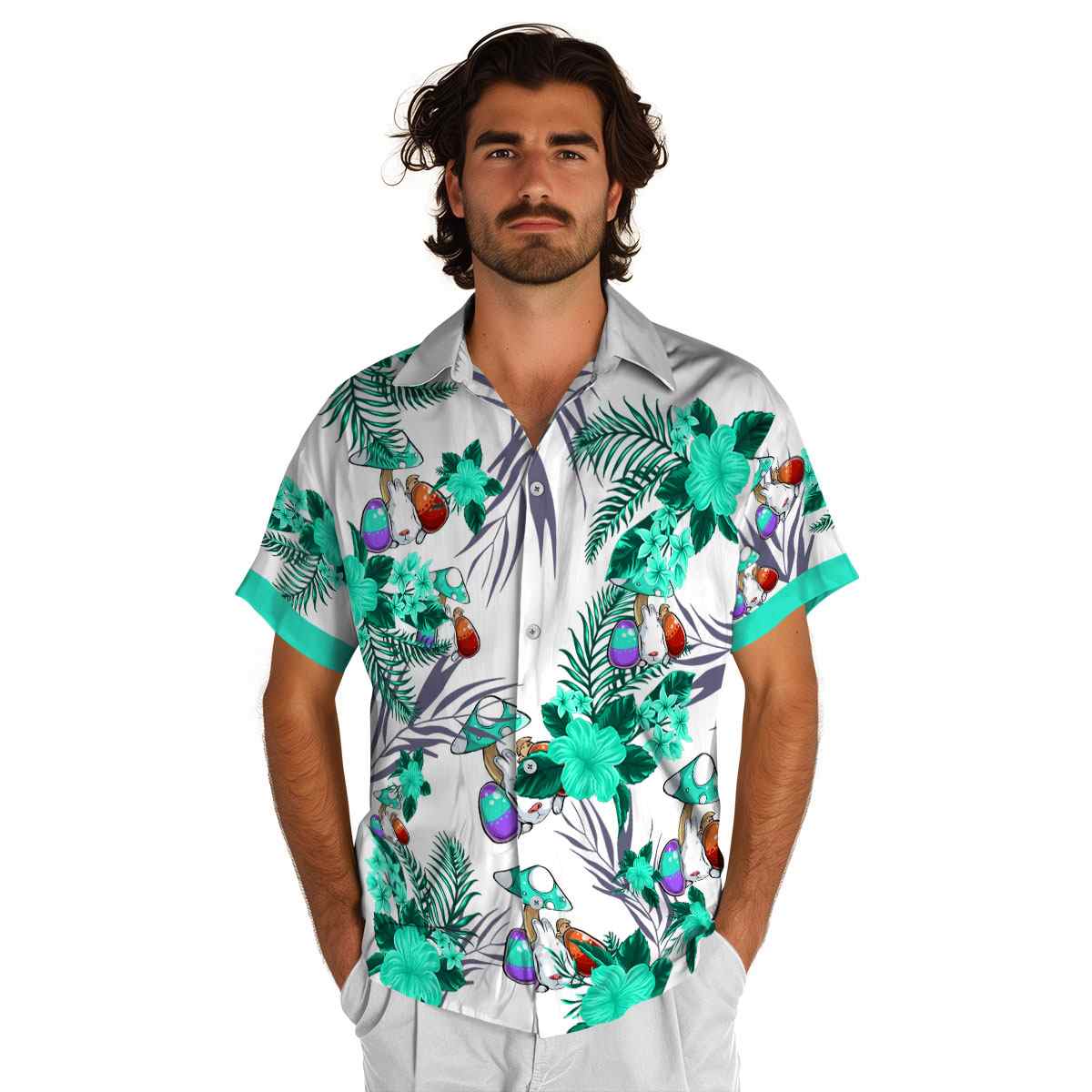 Easter US Flag Floral Hawaiian Shirt New Arrival Easter US Flag Floral Hawaiian Shirt New Arrival