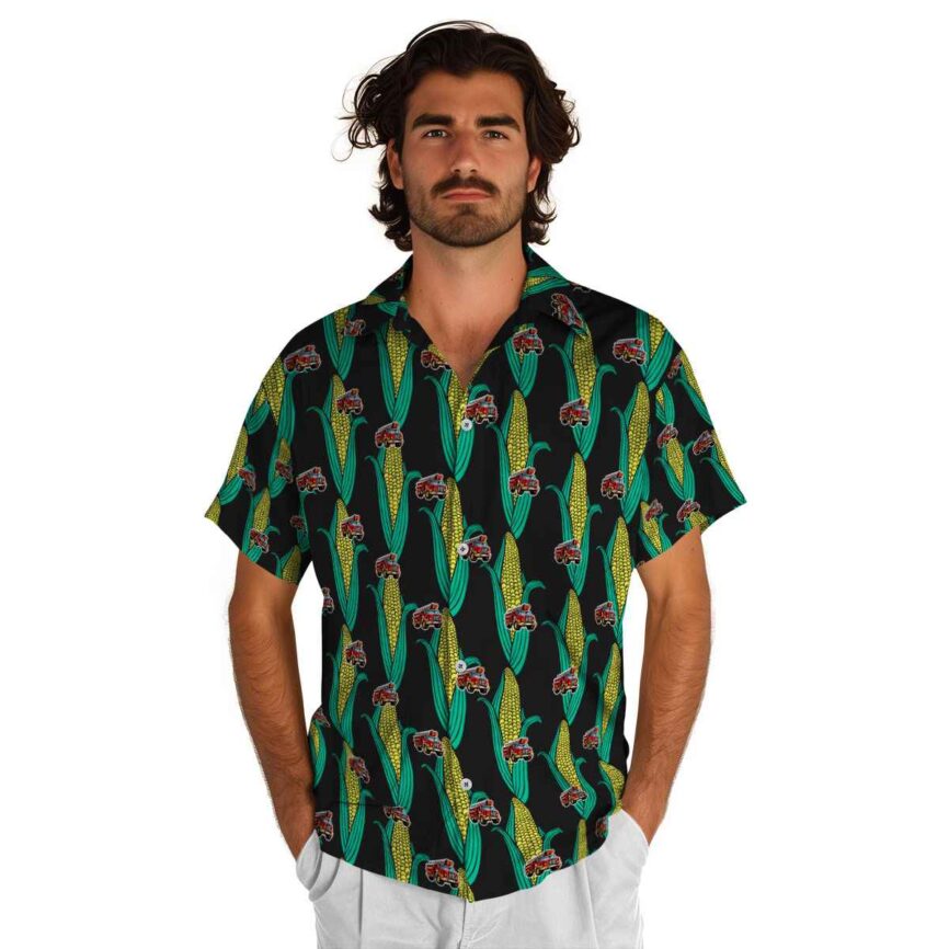 Fire Truck Corn Element Hawaiian Shirt New Arrival