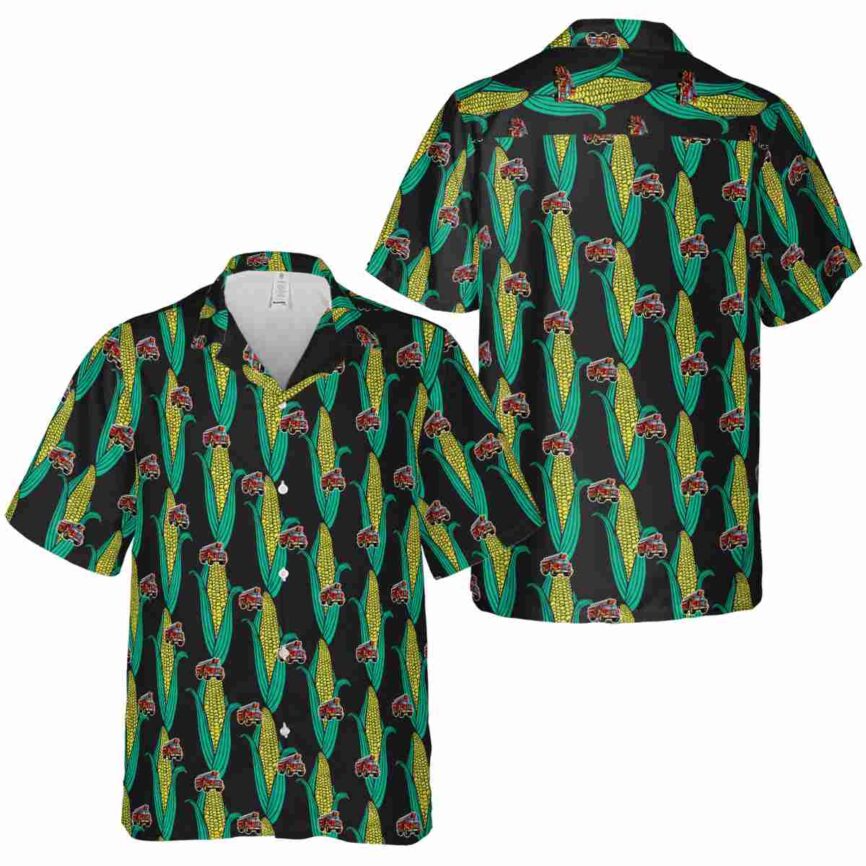 Fire Truck Corn Element Hawaiian Shirt Premium grade