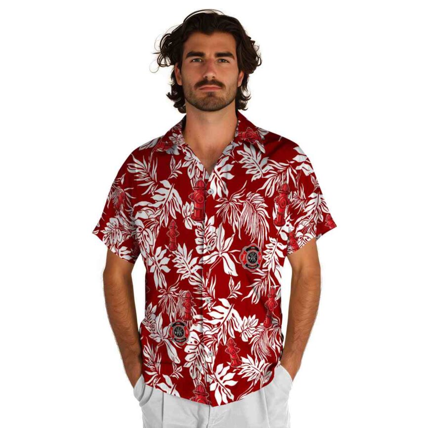 Firefighter Bold Foliage Hawaiian Shirt New Arrival