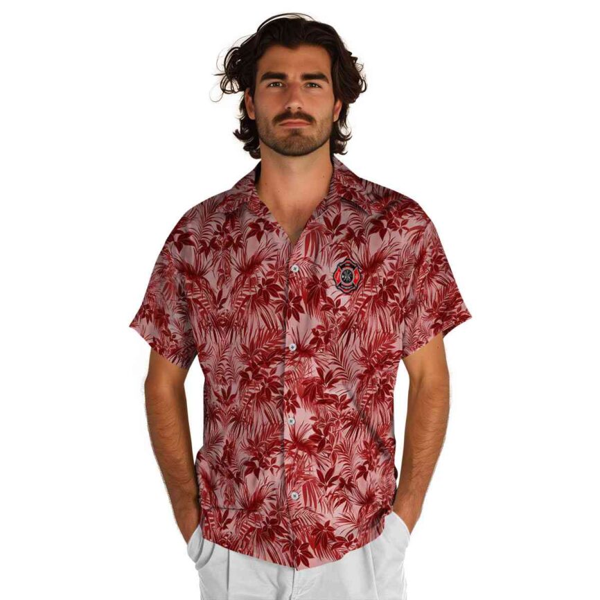 Firefighter Foliage Print Hawaiian Shirt New Arrival
