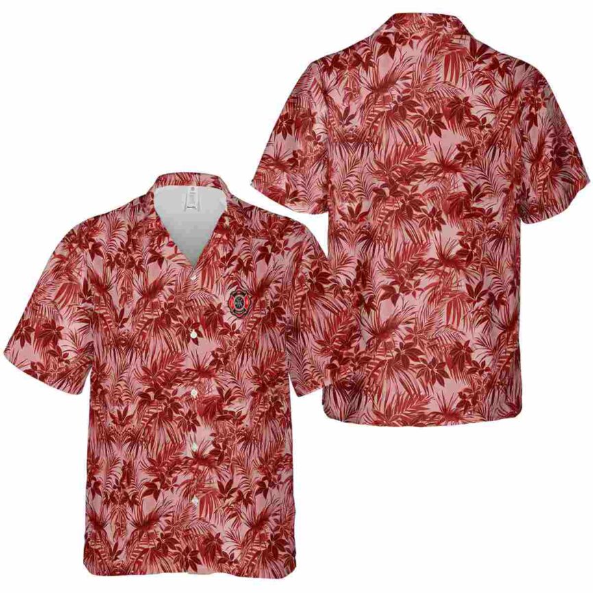 Firefighter Foliage Print Hawaiian Shirt Premium grade