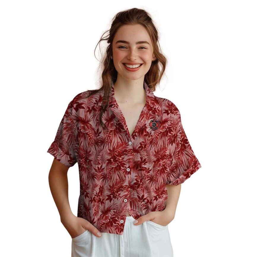 Firefighter Foliage Print Hawaiian Shirt Top rated
