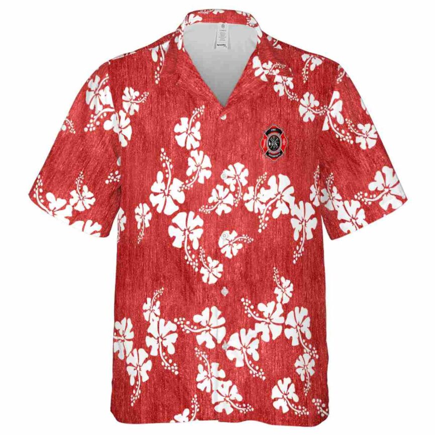 Firefighter Hibiscus Blossom Hawaiian Shirt Fashion forward