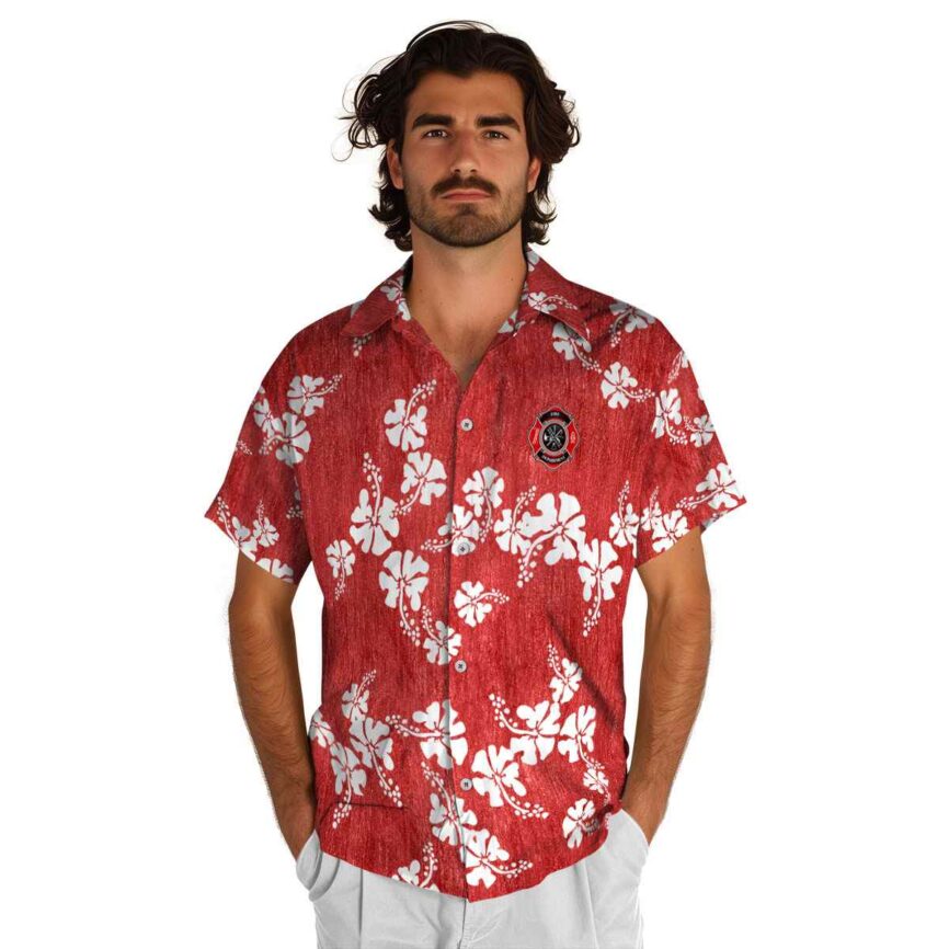Firefighter Hibiscus Blossom Hawaiian Shirt New Arrival