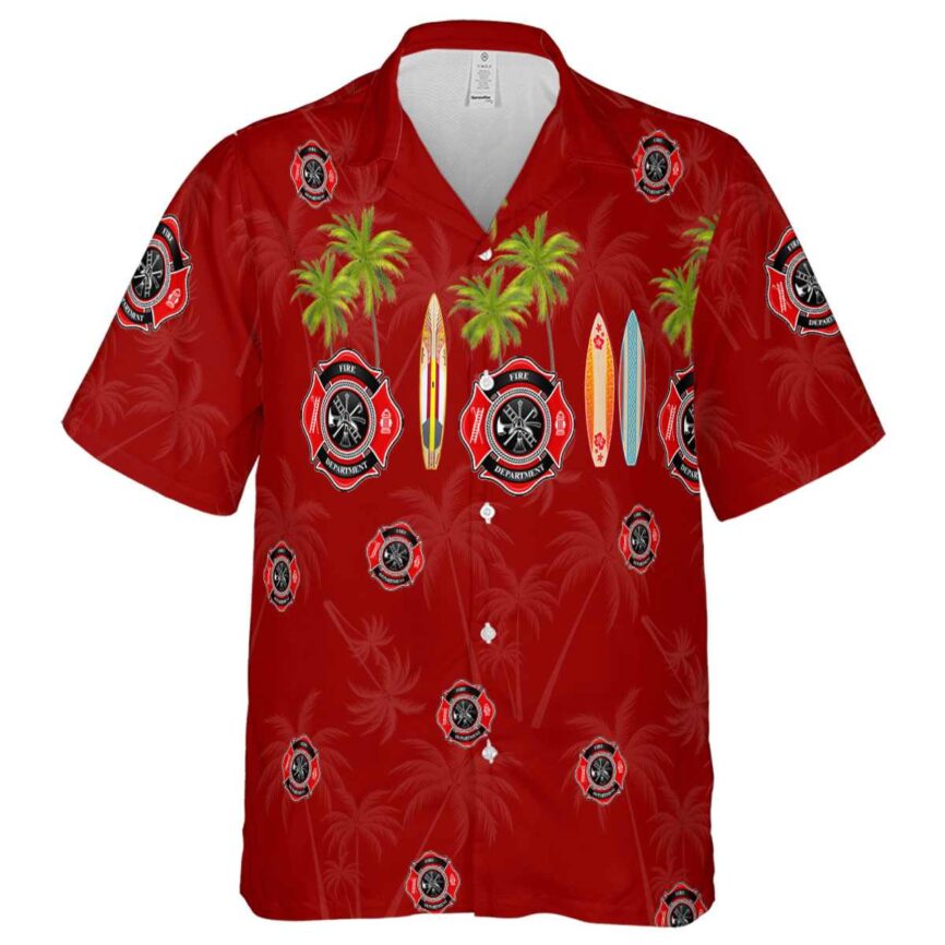 Firefighter Island Theme Hawaiian Shirt Fashion forward
