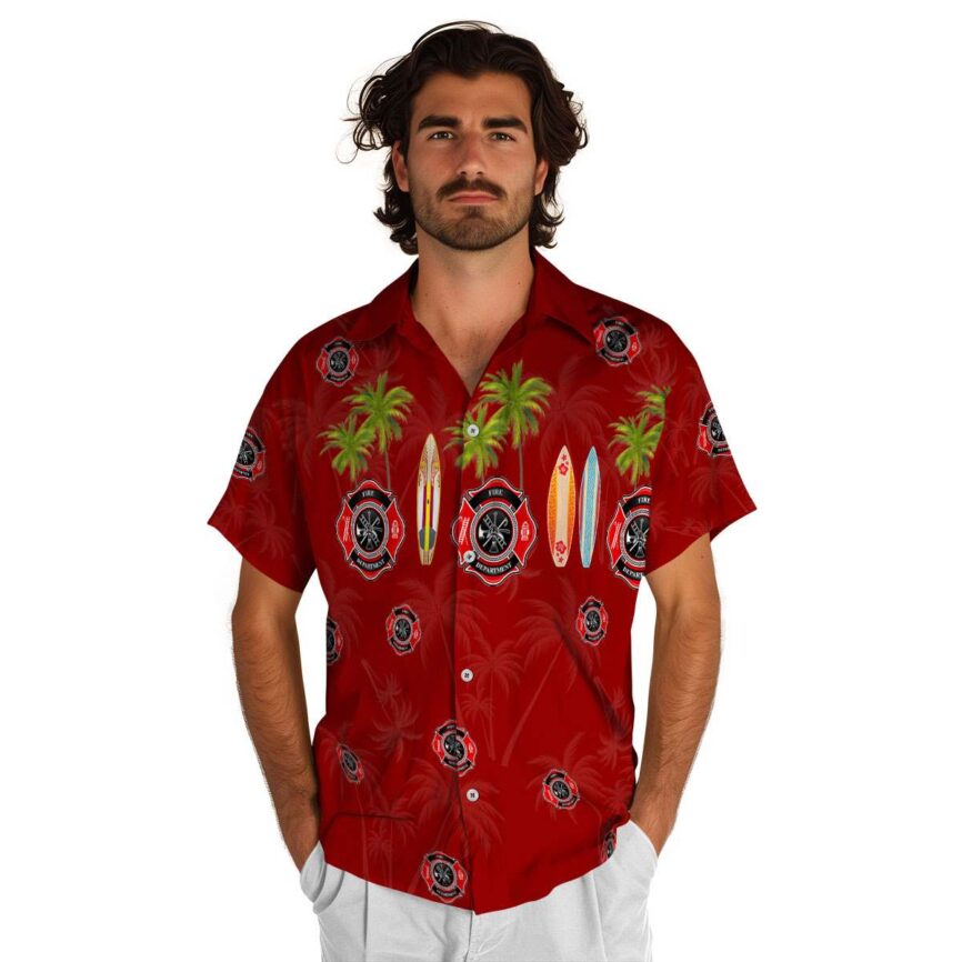 Firefighter Island Theme Hawaiian Shirt New Arrival