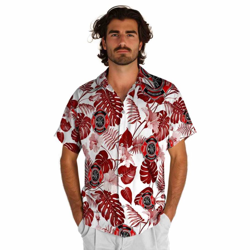 Firefighter Leaf Pattern Hawaiian Shirt New Arrival