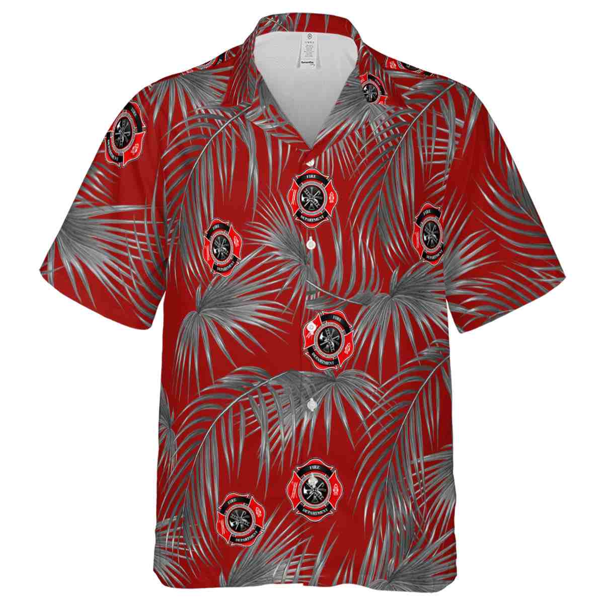 Firefighter Palm Frond Hawaiian Shirt Fashion forward Firefighter Palm Frond Hawaiian Shirt Fashion forward