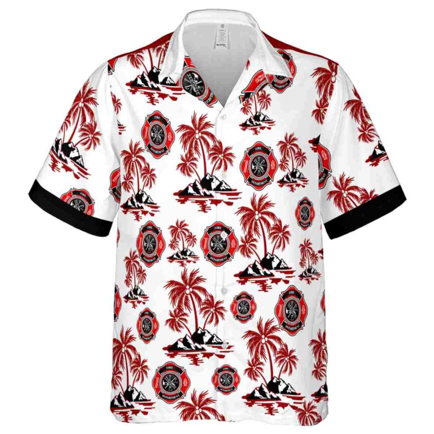 Firefighter Palm Island Graphic Hawaiian Shirt Fashion forward
