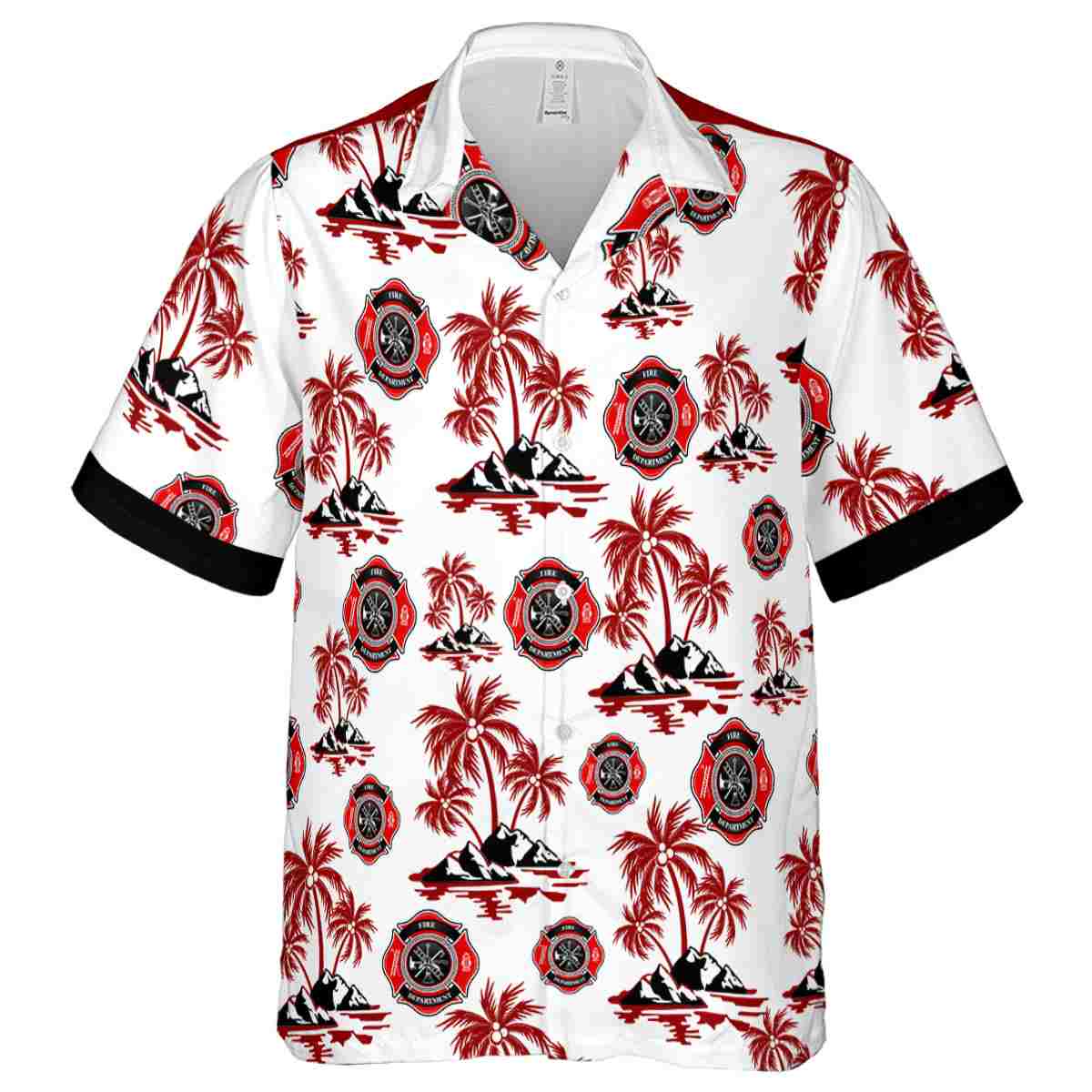 Firefighter Palm Island Graphic Hawaiian Shirt Fashion forward Firefighter Palm Island Graphic Hawaiian Shirt Fashion forward
