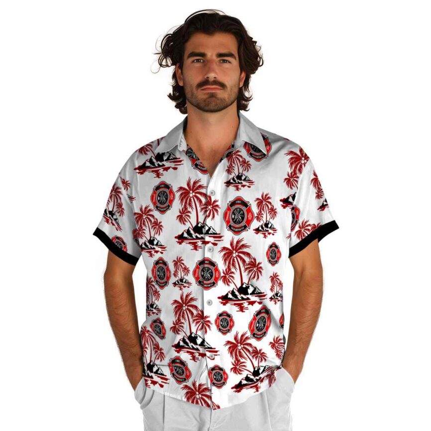 Firefighter Palm Island Graphic Hawaiian Shirt New Arrival