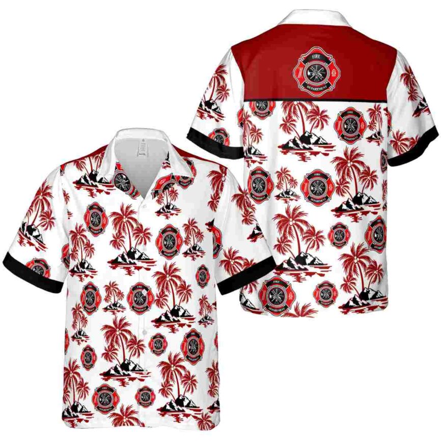 Firefighter Palm Island Graphic Hawaiian Shirt Premium grade
