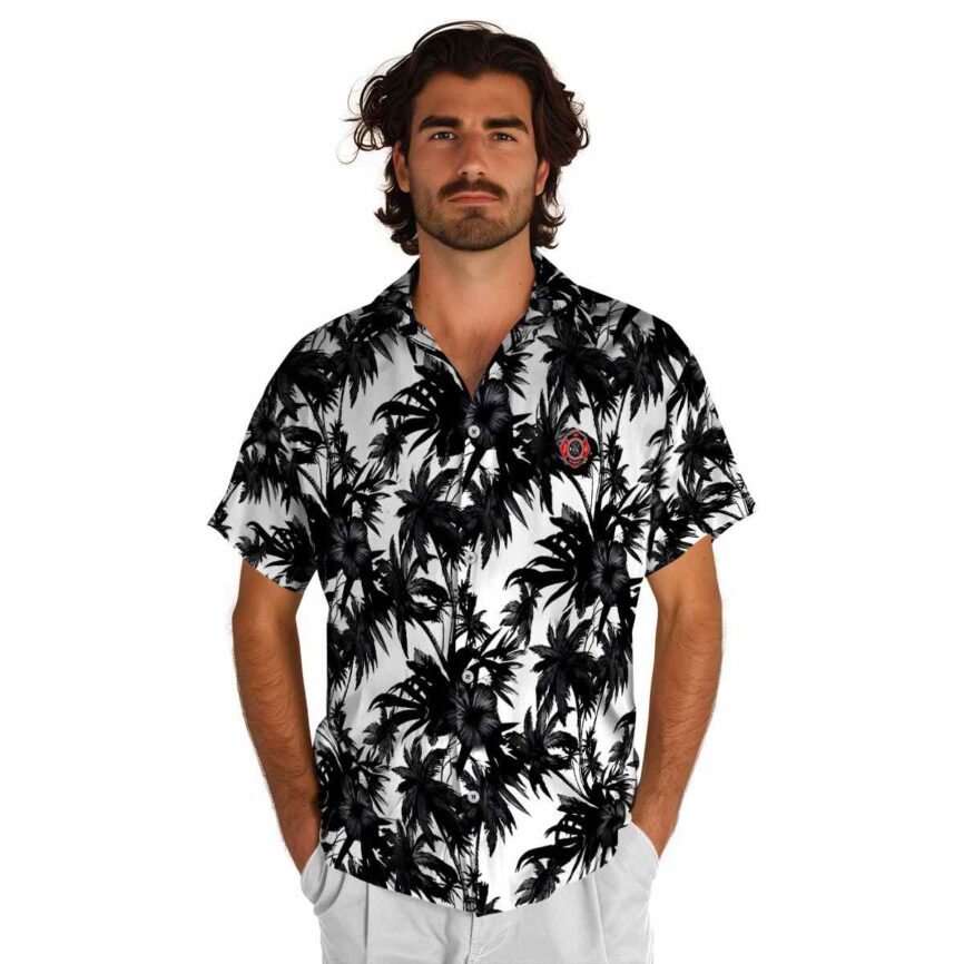 Firefighter Palm Print Hawaiian Shirt New Arrival