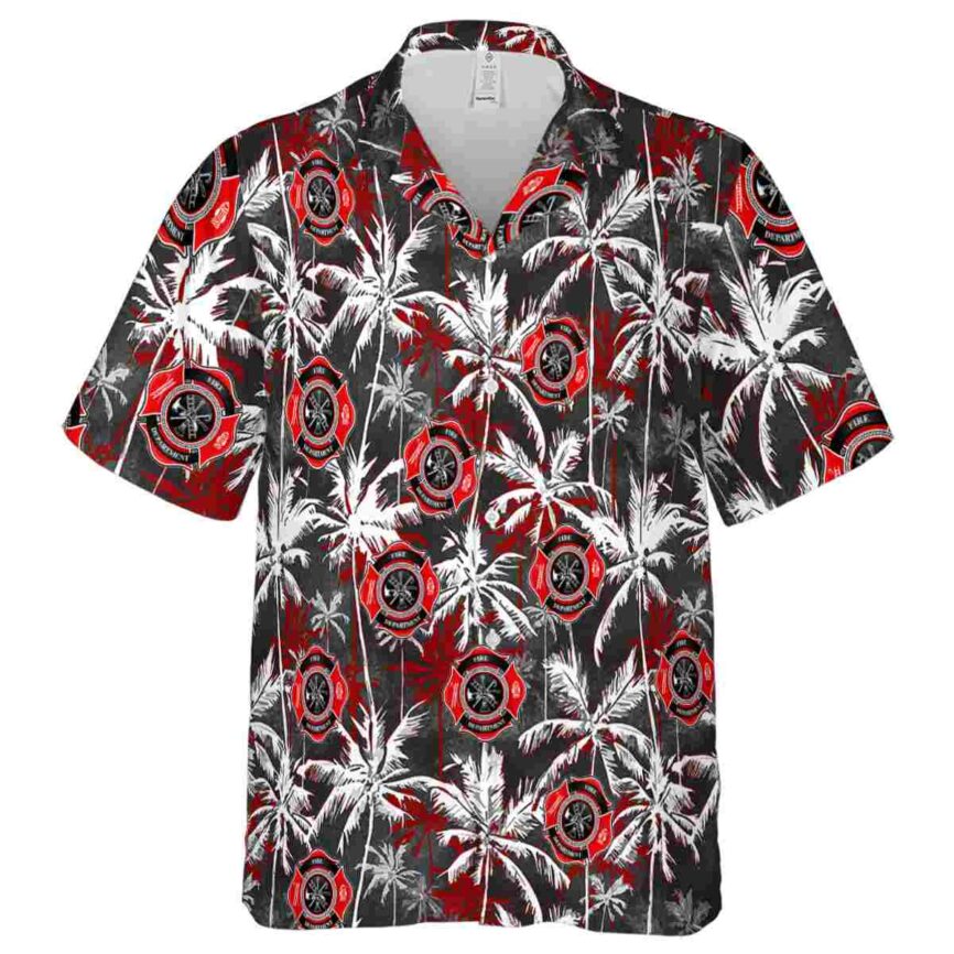 Firefighter Palm Themed Hawaiian Shirt Fashion forward