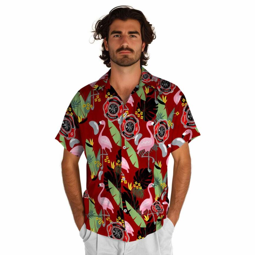 Firefighter Pink Flamingo Hawaiian Shirt New Arrival
