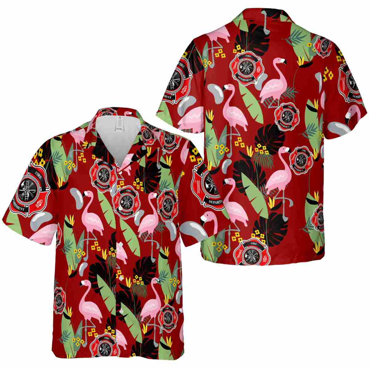Firefighter Pink Flamingo Hawaiian Shirt Premium grade Firefighter Pink Flamingo Hawaiian Shirt Premium grade