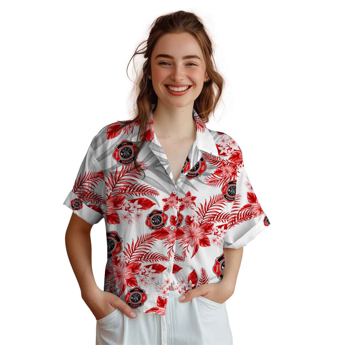 Firefighter Tropical Blossom Hawaiian Shirt Top rated Firefighter Tropical Blossom Hawaiian Shirt Top rated