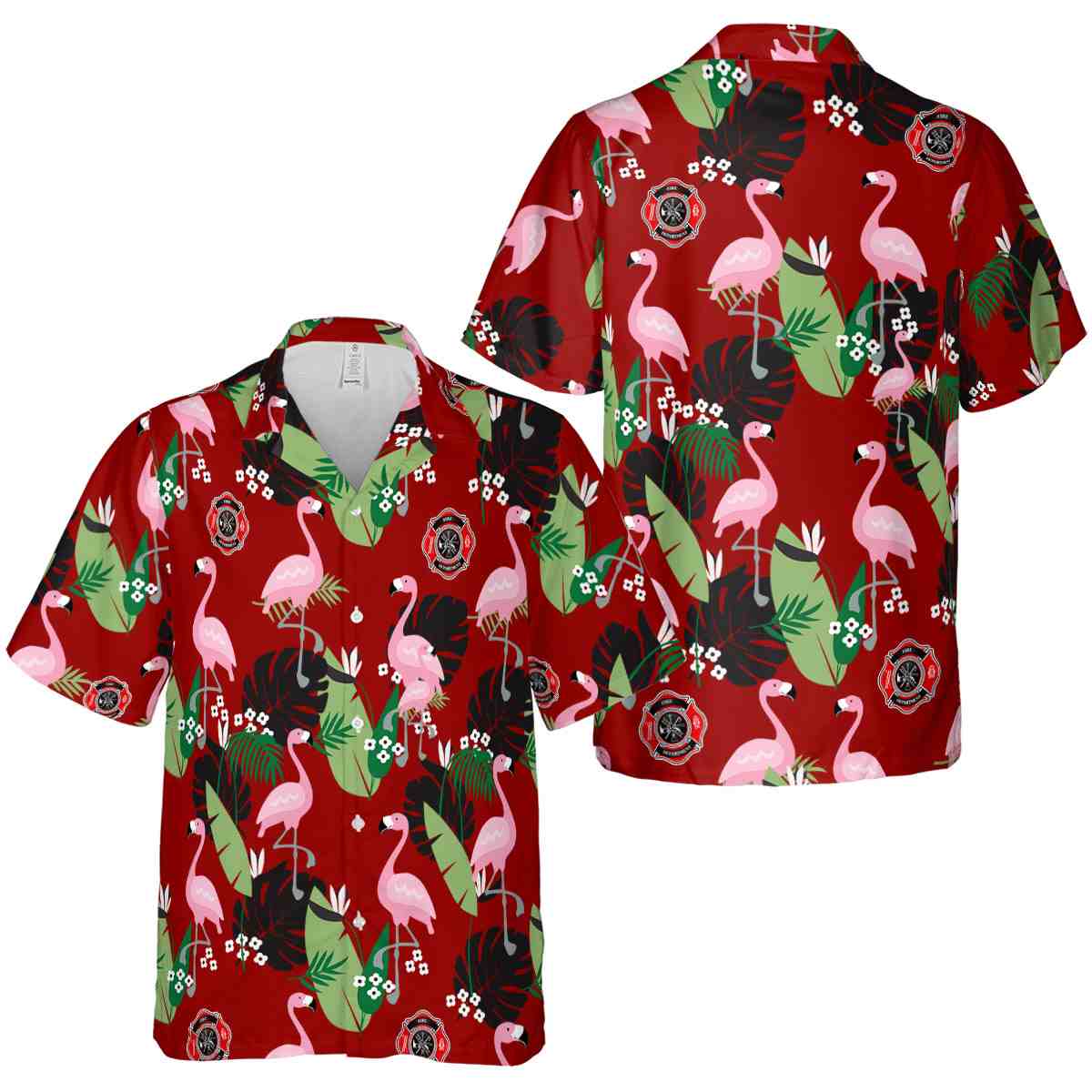 Firefighter Tropical Flamingo Hawaiian Shirt Premium grade Firefighter Tropical Flamingo Hawaiian Shirt Premium grade