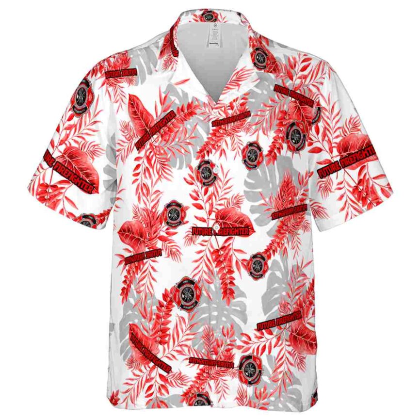 Firefighter Tropical Fronds Hawaiian Shirt Fashion forward