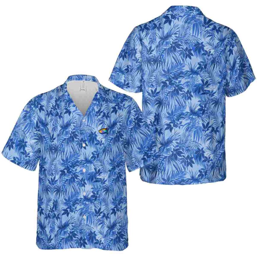 Fish Foliage Print Hawaiian Shirt Premium grade