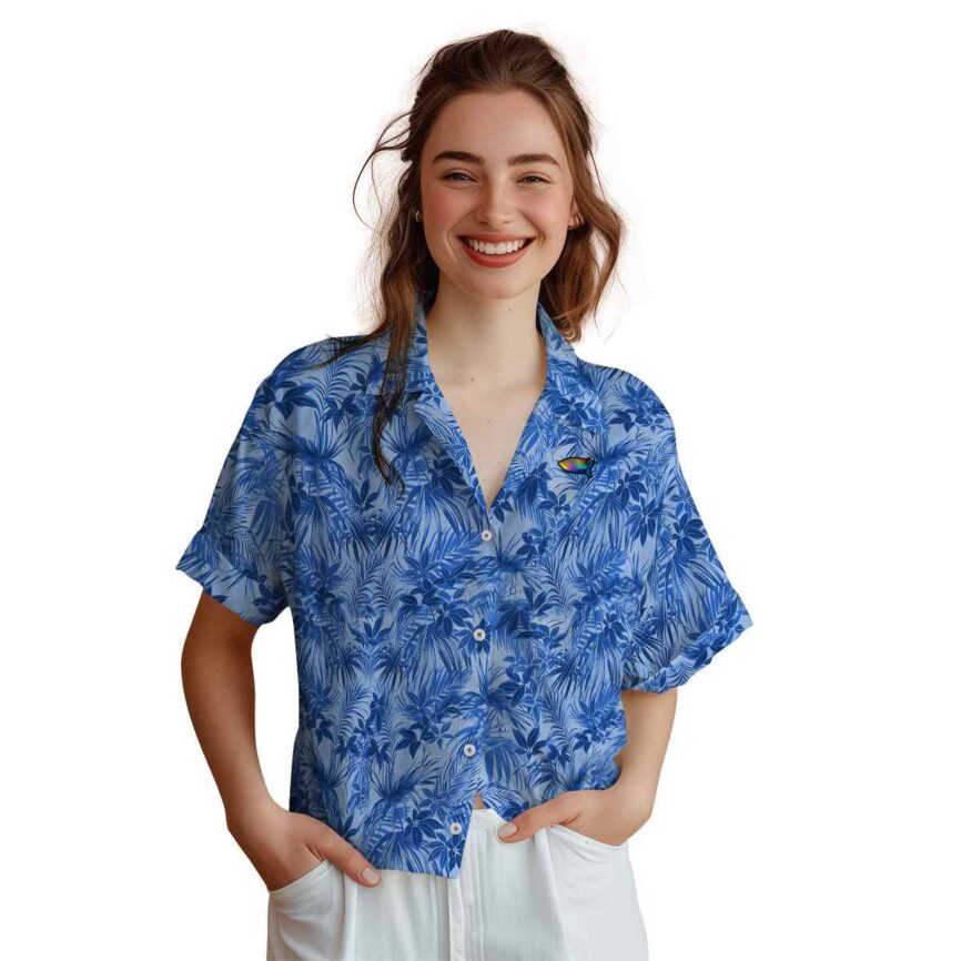 Fish Foliage Print Hawaiian Shirt Top rated