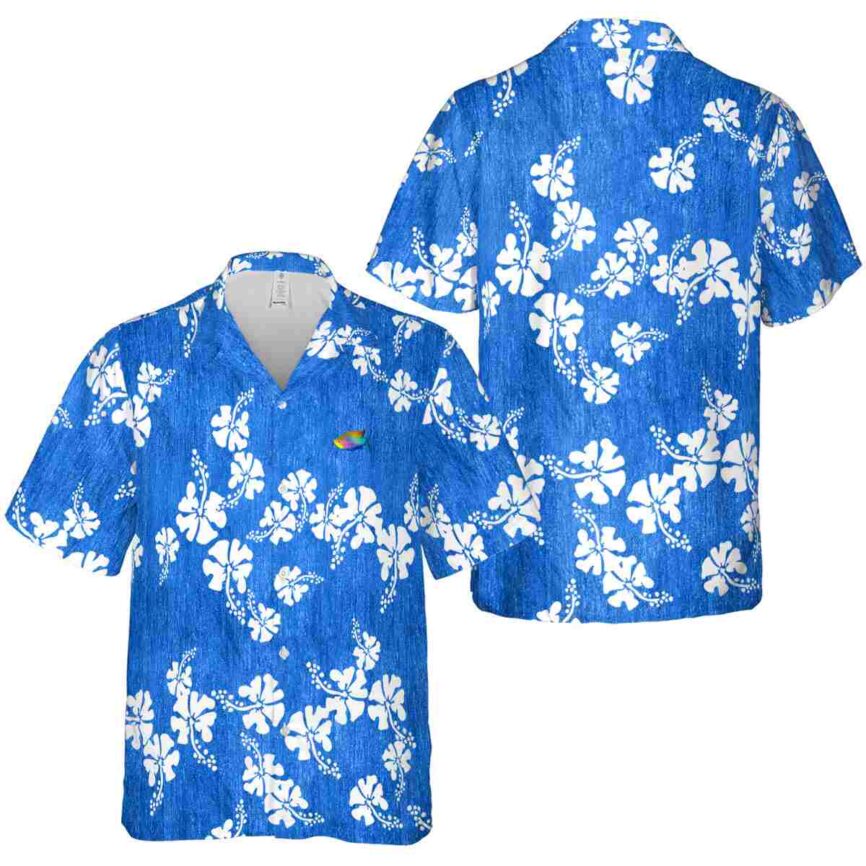 Fish Hibiscus Blossom Hawaiian Shirt Premium grade