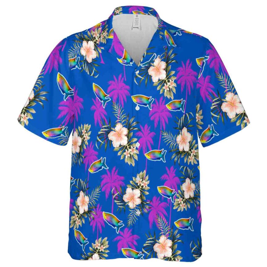 Fish Hibiscus Palm Hawaiian Shirt Fashion forward