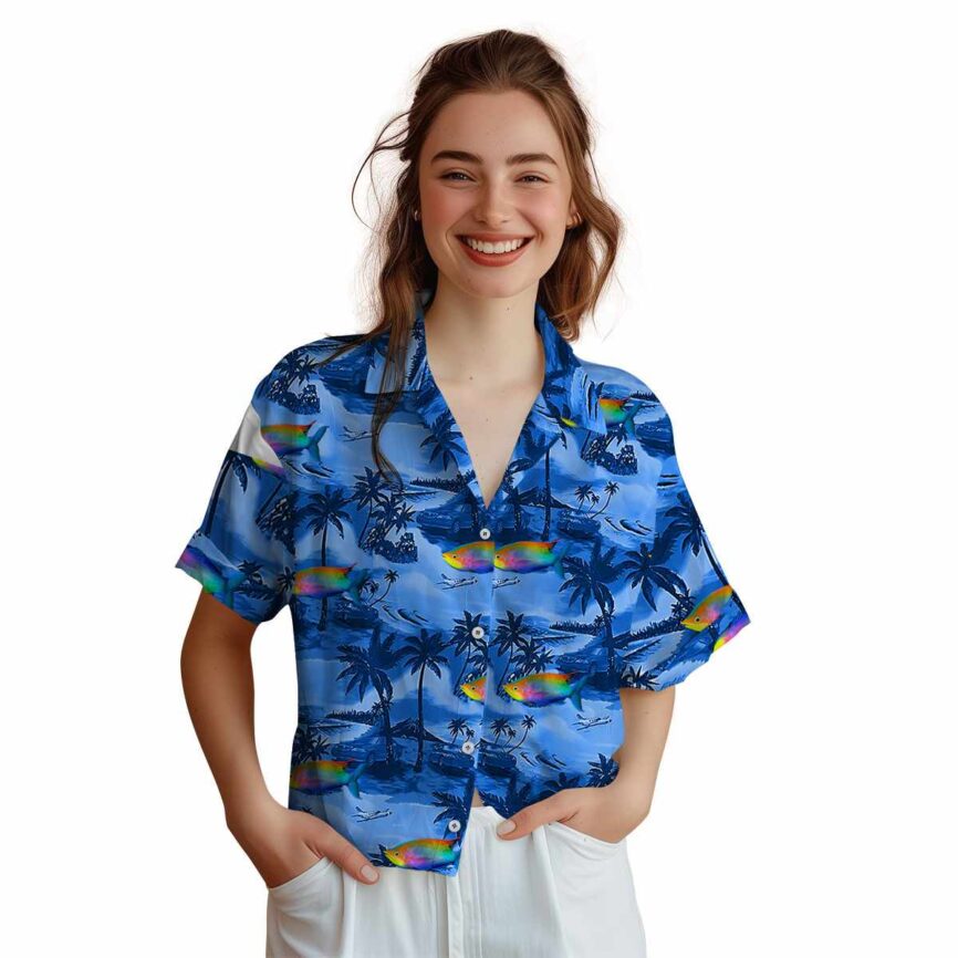 Fish Island Beach Hawaiian Shirt Top rated