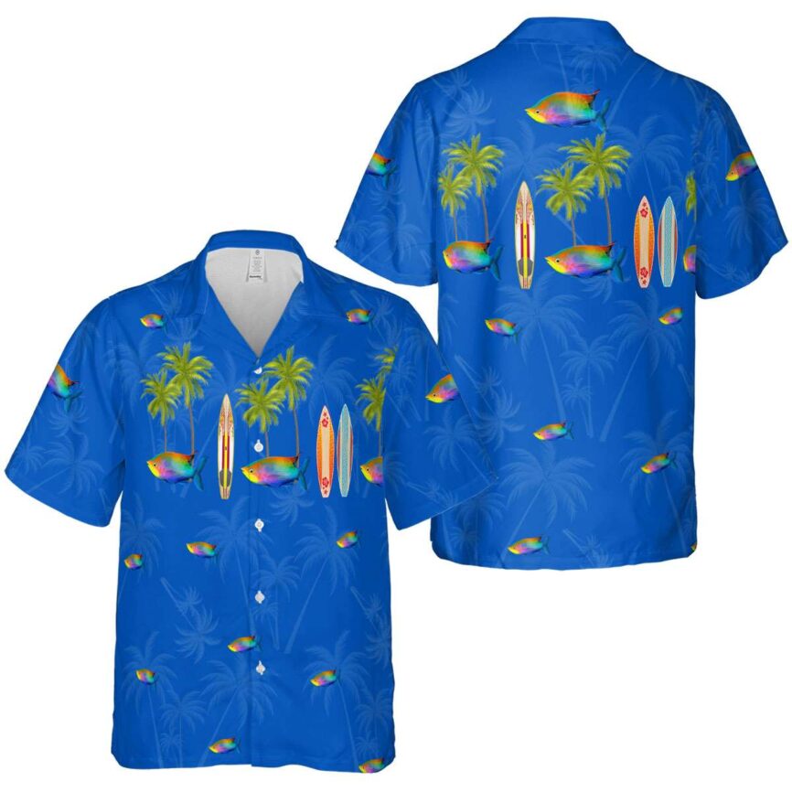 Fish Island Theme Hawaiian Shirt Premium grade