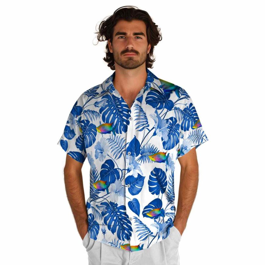 Fish Leaf Pattern Hawaiian Shirt New Arrival