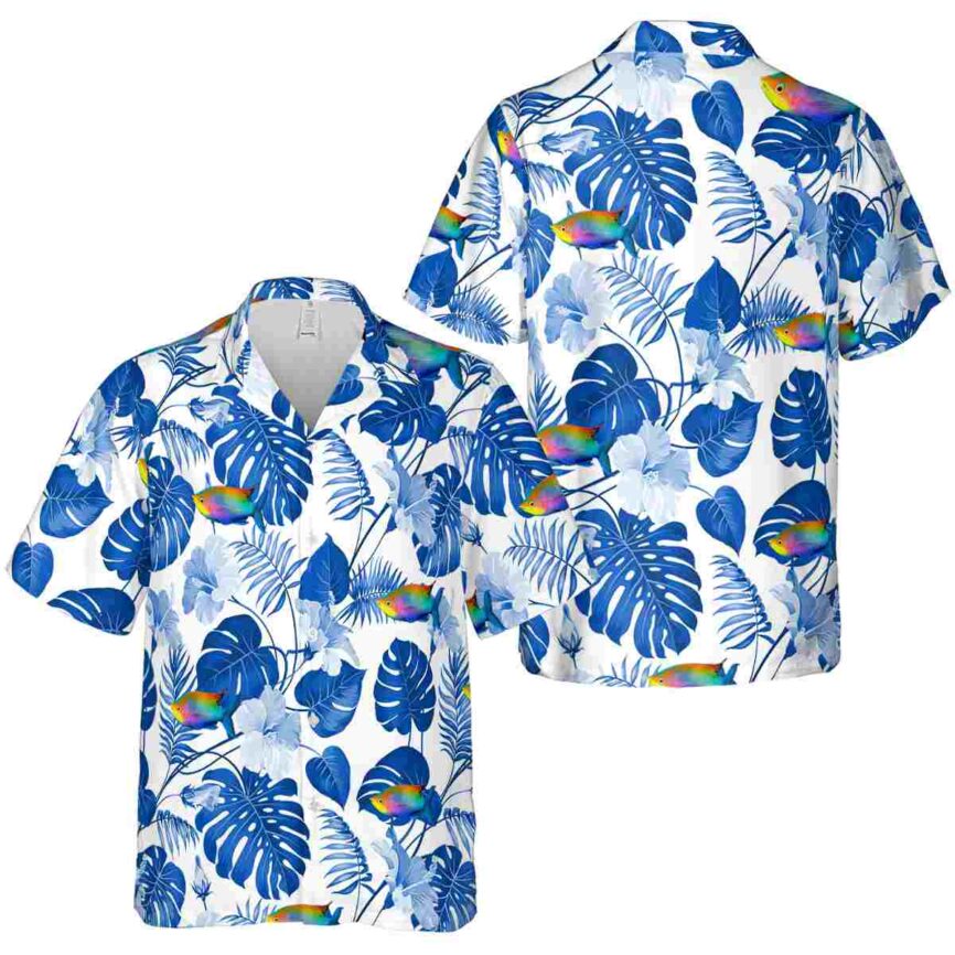 Fish Leaf Pattern Hawaiian Shirt Premium grade