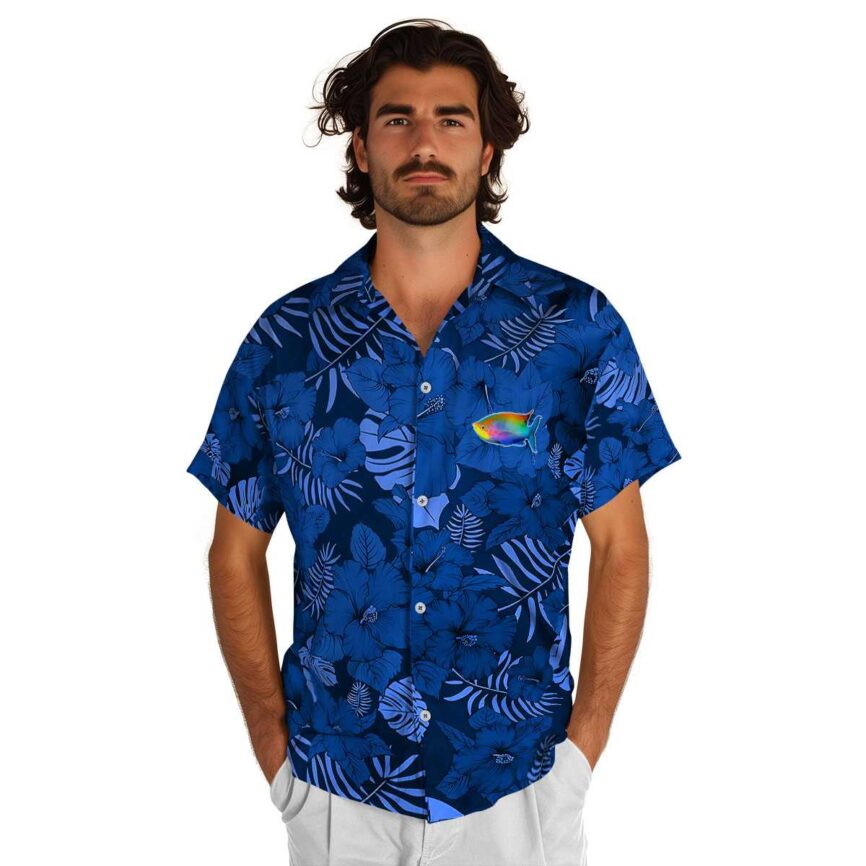 Fish Monochrome Floral Hawaiian Shirt New Arrival