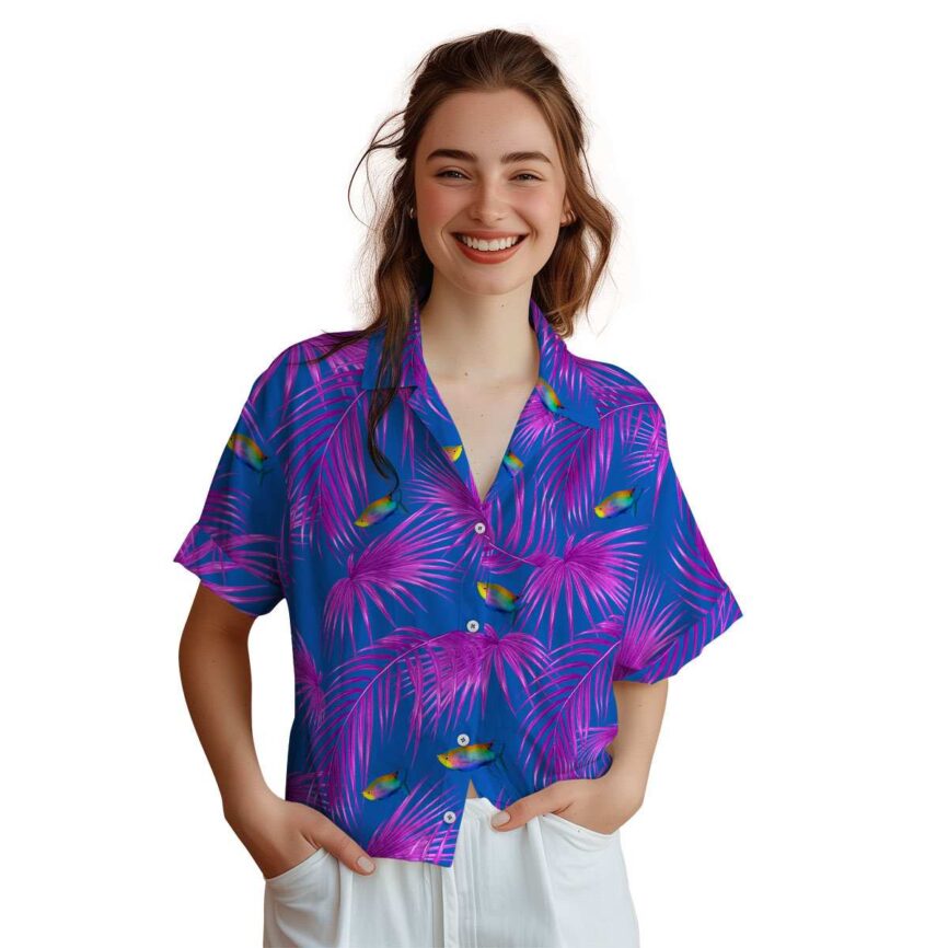 Fish Palm Frond Hawaiian Shirt Top rated