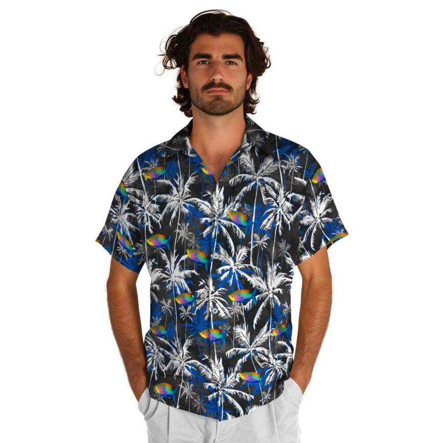 Fish Palm Themed Hawaiian Shirt New Arrival