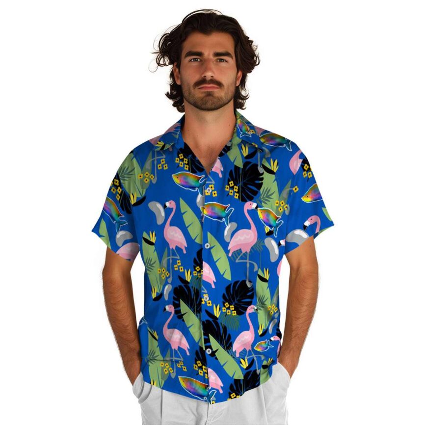 Fish Pink Flamingo Hawaiian Shirt New Arrival