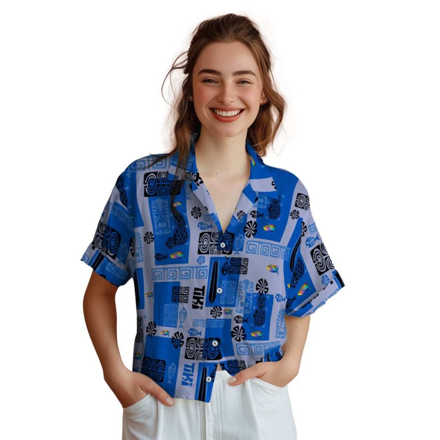 Fish Tiki Motifs Hawaiian Shirt Top rated