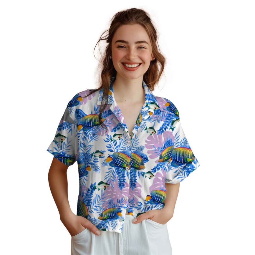 Fish Tropical Fronds Hawaiian Shirt Top rated