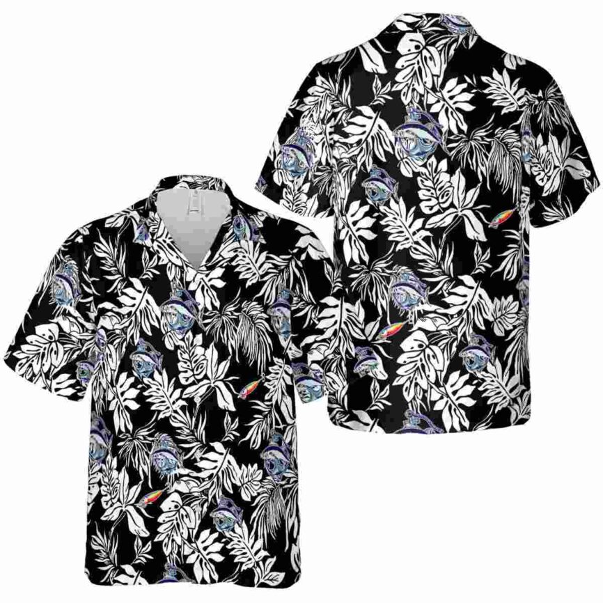 Fishing Bold Foliage Hawaiian Shirt Premium grade