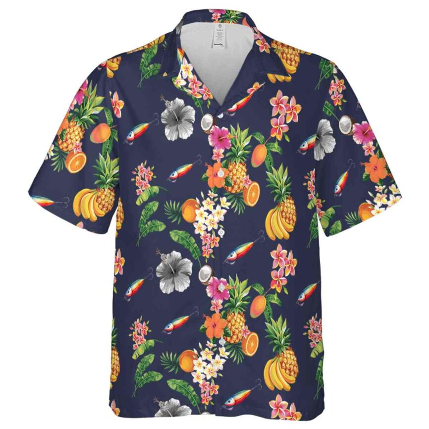 Fishing Fruit Pattern Hawaiian Shirt Fashion forward