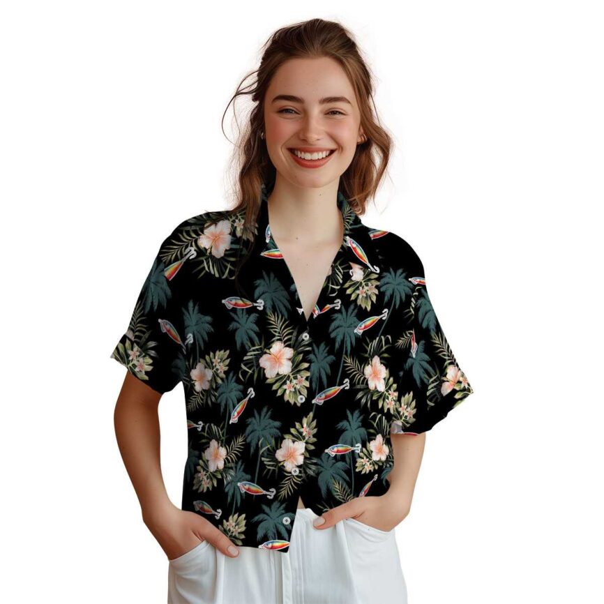 Fishing Hibiscus Palm Hawaiian Shirt Top rated
